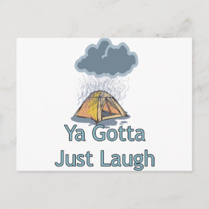 Camping in the Rain Postcard