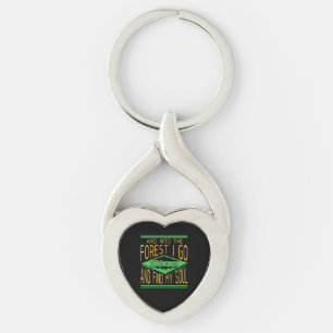 Camping - Into The Forest I Go Funny Camping Key Ring