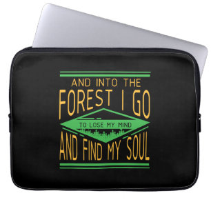 Camping - Into The Forest I Go Funny Camping Laptop Sleeve