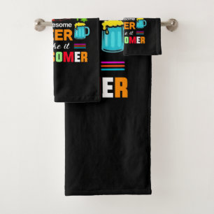 Camping is Awesome Beer Make it Awesomer-67357 Bath Towel Set