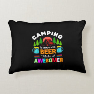 Camping is Awesome Beer Make it Awesomer-67357 Decorative Cushion