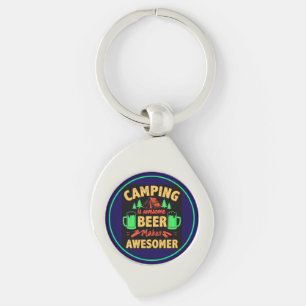 Camping is Awesome Beer Makeit Awesomer-67357 Key Ring