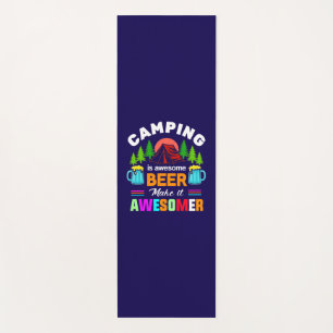 Camping is Awesome Beer Makeit Awesomer-67357 Yoga Mat