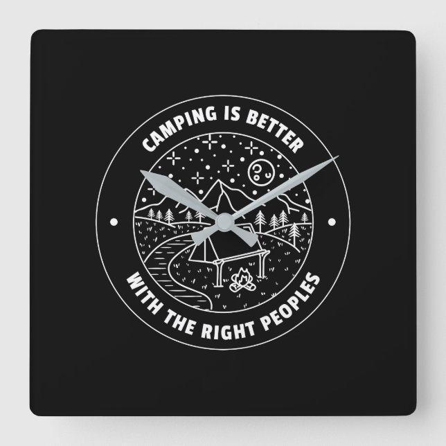 Camping is better with....Wall Clock (Front)