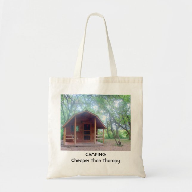 Camping is Cheaper than Therapy Tote Bag (Front)