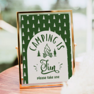 Camping is fun One Happy Camper Poster