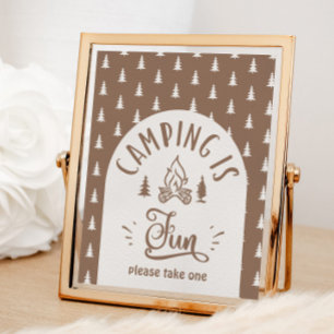 Camping is fun One Happy Camper Poster