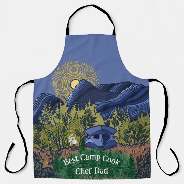 Camping is in Tents Chef Dad Apron (Front)