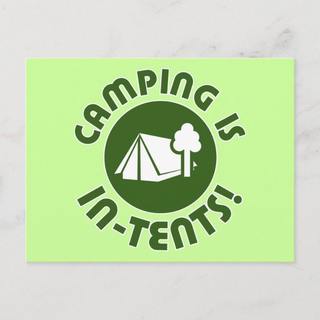 camping is in-tents postcard (Front)