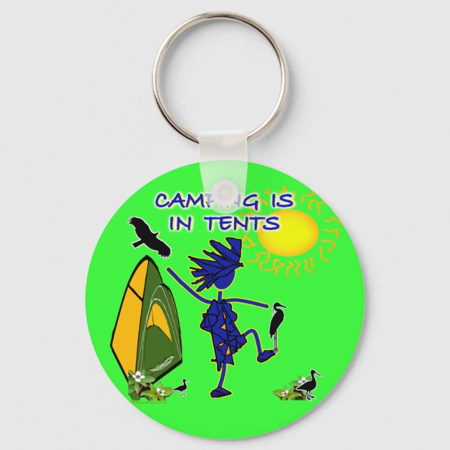 Camping Is (Intense) In Tents Key Ring (Front)