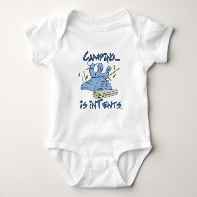 Camping is Intents Baby Bodysuit (Front)