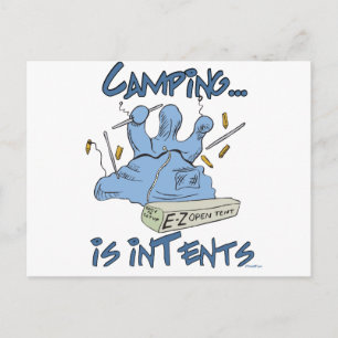 Camping is Intents Postcard