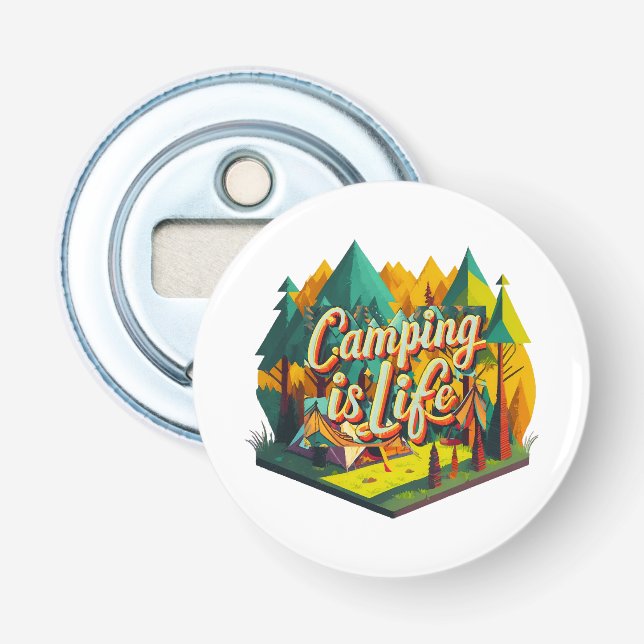 Camping is Life Bottle Opener (Front)