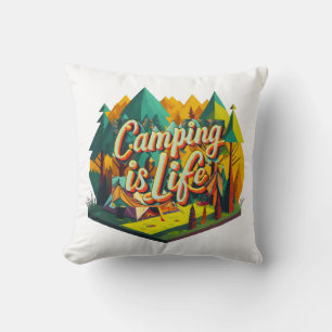 Camping is Life Cushion