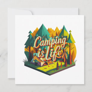 Camping is Life Invitation