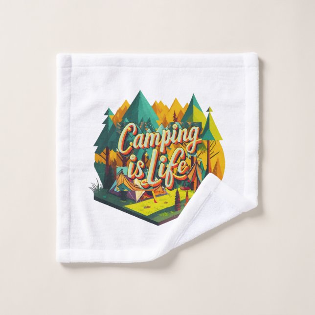 Camping is Life Wash Cloth (Wash Cloth)