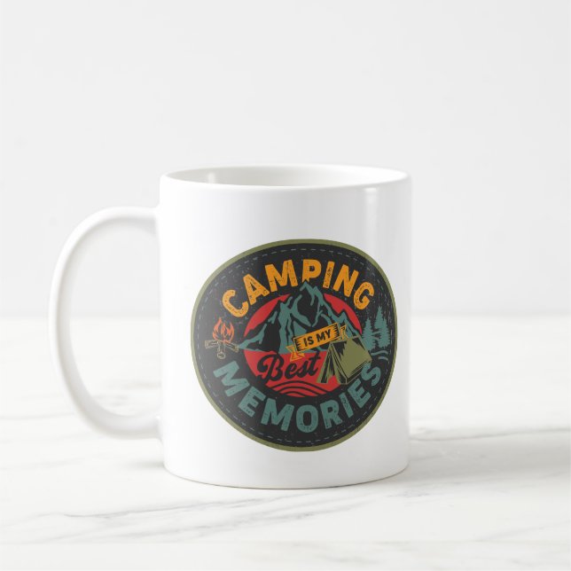 Camping Is My Best Memories Coffee Mug (Left)
