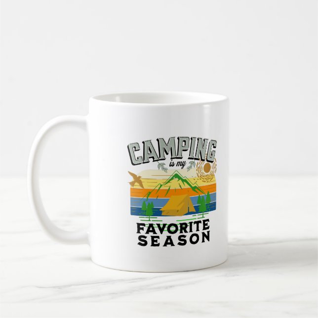 Camping is My Favourite Season, Outdoor Trip Coffee Mug (Left)