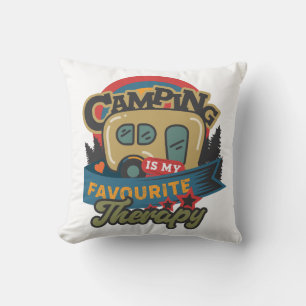 Camping Is My Favourite Therapy Cushion