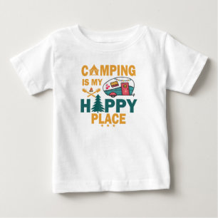 Camping Is My Happy Place Baby T-Shirt