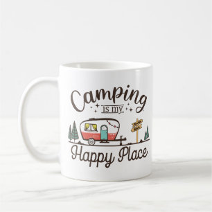 Camping Is My Happy Place Coffee Mug