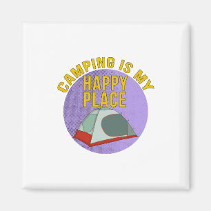 Camping is My Happy Place Magnet