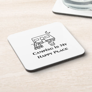 Camping is My Happy Place on a  Coaster
