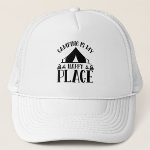 Camping is my happy place trucker hat