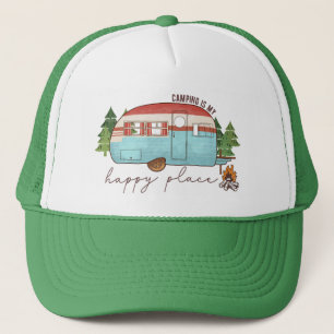 Camping is my happy place trucker hat