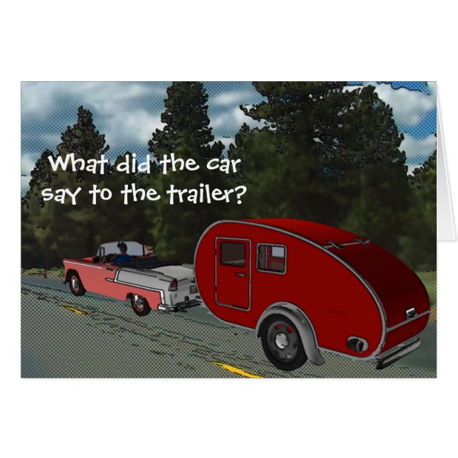 Camping Is My Life Funny Joke Greeting Card (Front Horizontal)