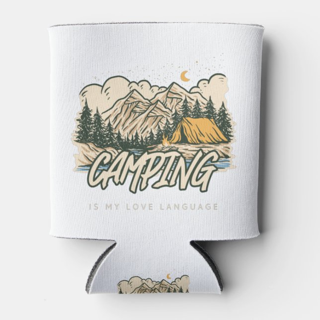 Camping Is My Love Language  Can Cooler (Front)