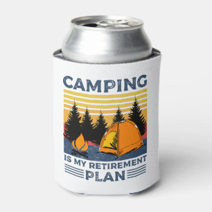 Camping is my retirement plan Funny camping Gift Can Cooler