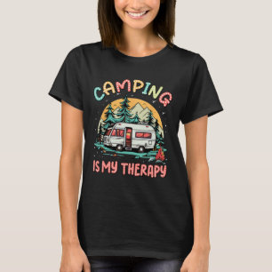 Camping Is My Therapy Campfire Summer Camp Family T-Shirt