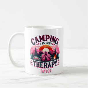 Camping Is My Therapy Coffee Mug