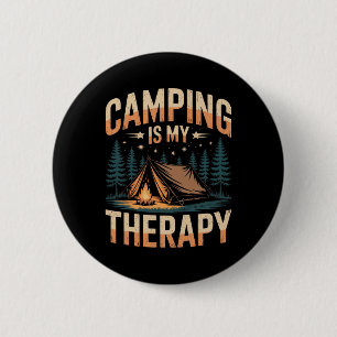 Camping Is My Therapy Fun Outdoor Campfire Family 6 Cm Round Badge