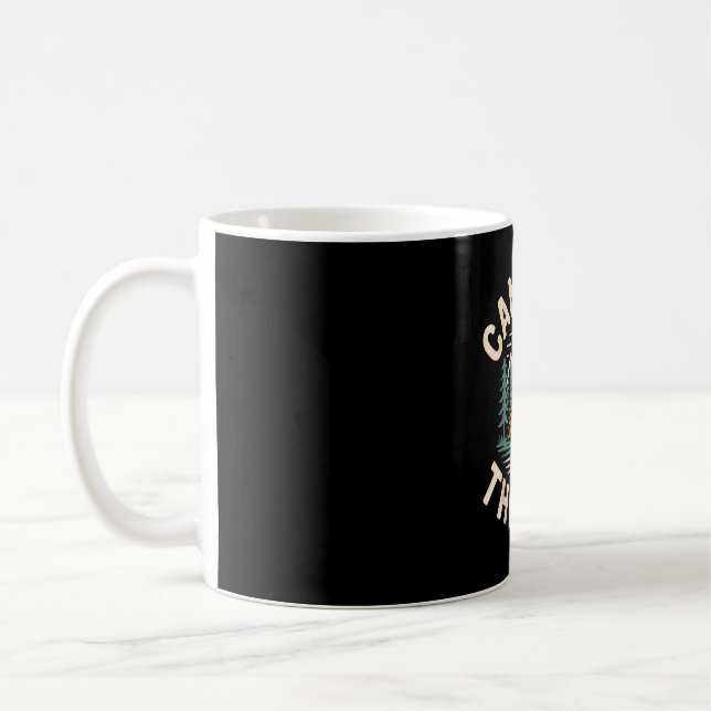 Camping is my therapy funny camper  coffee mug (Left)