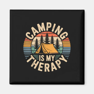 Camping is my therapy funny camper magnet