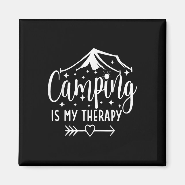 Camping Is My Therapy Funny Camping Lover  Magnet (Front)