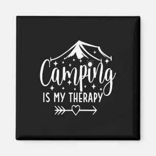 Camping Is My Therapy Funny Camping Lover Magnet