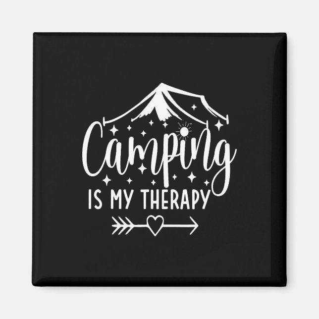 Camping Is My Therapy Funny Camping Lover  Magnet (Front)