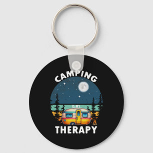 Camping Is My Therapy  Key Ring
