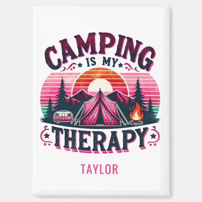 Camping Is My Therapy Magnet (Front)