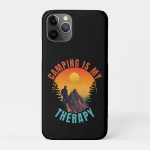 Camping is my therapy outdoor vacation gift iPhone 11 pro case