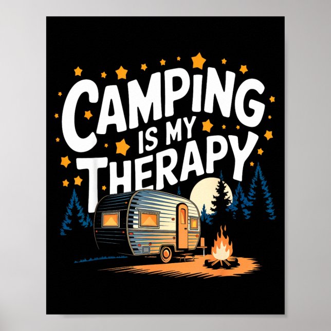 Camping is my therapy  poster (Front)