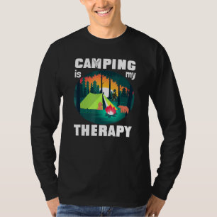 Camping Is My Therapy Rv Van Camping Saying Happy T-Shirt