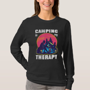 Camping Is My Therapy Rv Van Camping Saying Happy T-Shirt