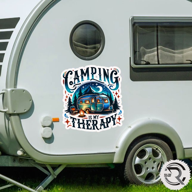 Camping Is My Therapy Sticker – Cute Camper Decal (Creator Uploaded)