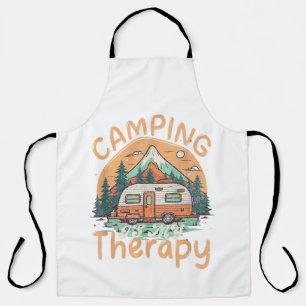 Camping Is My Therapy Summer Vacation Family Apron