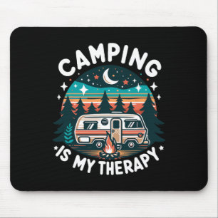 Camping Is My Therapy Summer Vacation Family Match Mouse Pad
