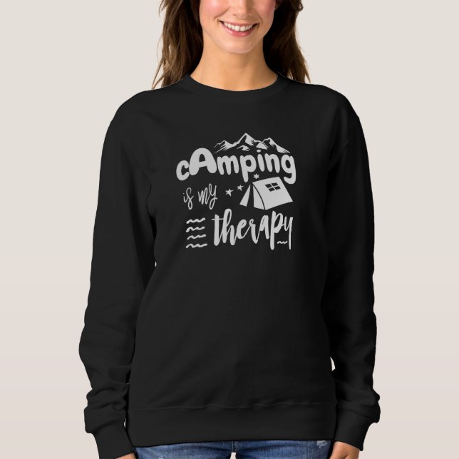 Camping Is My Therapy - Tents And Stars 1 Sweatshirt (Front)
